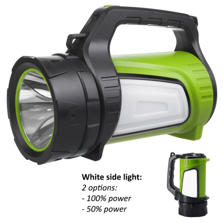 Ficklampa LED 3w1 Maclean, powerbankfunktion, 3 ljuslägen, 5W XM-L-T6, Kallt vitt 6500K, 3,7V 3x18650, 4500mAh, MCE345