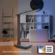 Skrivbordslampa LED Maclean, max. 9W, 220-240V AC, färgändringsmöjlighet, dimbar, 450lm, MCE614 B.