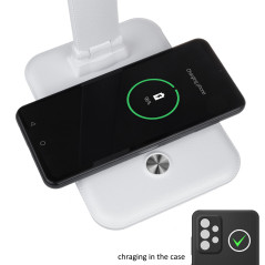 Skrivbordslampa LED Maclean, max 9W, 220-240V AC, färgändringsmöjlighet, dimbar, trådlös laddning, 450lm, MCE616 W.