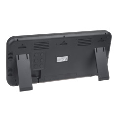 Väggklocka LED mycket stor GreenBlue, temperatur, datum, GB214