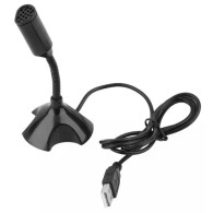 AK247 Mini USB-mikrofon med stativ för laptop och PC