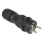 98-242- Kontaktdon WT-54 rak svart vattentät IP54