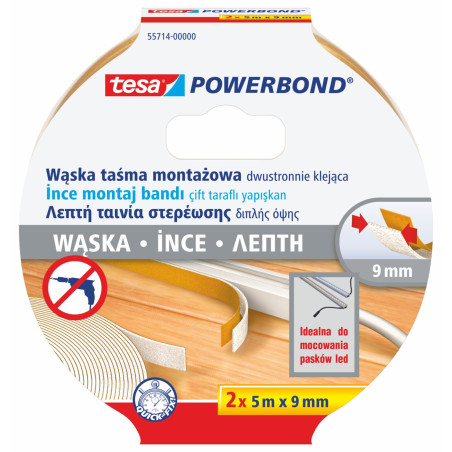 Tejp montering dubbelhäftande för LED-lister 2x5m: 9mm (h5571400) pro | HandlaSmidigt.se