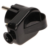 2634- Wtyczka wt-16u/z kątowa czarna z uchem uni-schuko