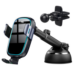 Trådlös/induktiv laddare Qi från Maclean, bilhållare, 5W/7.5W/10W/15W, automatisk, passar till telefoner 4.7-6.7'.