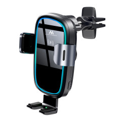 Trådlös/induktiv laddare Qi från Maclean, bilhållare, 5W/7.5W/10W/15W, automatisk, passar till telefoner 4.7-6.7'.