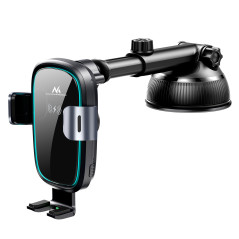 Trådlös/induktiv laddare Qi från Maclean, bilhållare, 5W/7.5W/10W/15W, automatisk, passar till telefoner 4.7-6.7'.