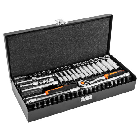 Hylsnyckelsats 1/4', 63 delar.