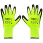 Arbetshandskar fodrade, nylon belagd med latex, 4142X, storlek 9