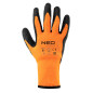 Arbetshandskar fodrade, polyester belagda med latex, 2242X, storlek 8