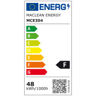 LED-lampa Maclean, E27, 48W, 220-240V AC, kallvit, 6500K, 5040lm, MCE304 CW