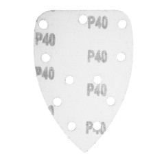 Slipande papper med kardborreband Delta 140 x 140 x 80 mm, K40, 5 st, med hål | HandlaSmidigt.se