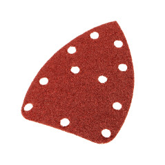 Slipande papper med kardborreband Delta 140 x 140 x 80 mm, K40, 5 st, med hål | HandlaSmidigt.se