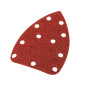 Slipande papper med kardborreband Delta 140 x 140 x 80 mm, K40, 5 st, med hål