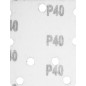 Slipande papper med kardborreband Delta 140 x 140 x 80 mm, K40, 5 st, med hål