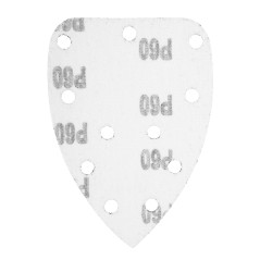 Slipande papper med kardborreband delta 140 x 140 x 80 mm, K60, 5 st, med hål | HandlaSmidigt.se