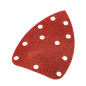 Slipande papper med kardborreband delta 140 x 140 x 80 mm, K60, 5 st, med hål