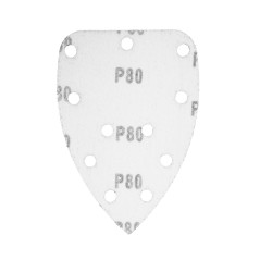 Slipande papper med kardborreband delta 140 x 140 x 80 mm, K80, 5 st, med hål | HandlaSmidigt.se