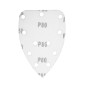 Slipande papper med kardborreband delta 140 x 140 x 80 mm, K80, 5 st, med hål
