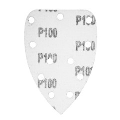 Slipande papper med kardborreband Delta 140 x 140 x 80 mm, K100, 5 st, med hål | HandlaSmidigt.se