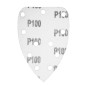 Slipande papper med kardborreband Delta 140 x 140 x 80 mm, K100, 5 st, med hål