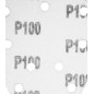 Slipande papper med kardborreband Delta 140 x 140 x 80 mm, K100, 5 st, med hål