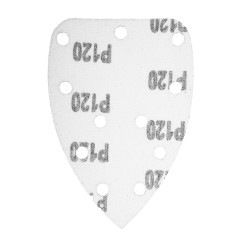 Slipande papper med kardborreband Delta 140 x 140 x 80 mm, K120, 5 st, med hål | HandlaSmidigt.se