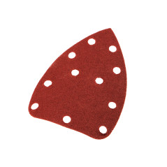 Slipande papper med kardborreband Delta 140 x 140 x 80 mm, K120, 5 st, med hål | HandlaSmidigt.se