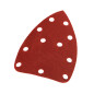 Slipande papper med kardborreband Delta 140 x 140 x 80 mm, K180, 5 st, med hål