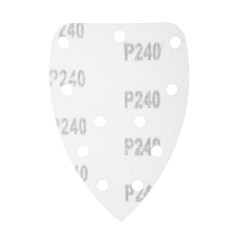 Slipande papper med kardborreband Delta 140 x 140 x 80 mm, K240, 5 st, med hål. | HandlaSmidigt.se