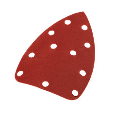 Slipande papper med kardborreband Delta 140 x 140 x 80 mm, K240, 5 st, med hål. | HandlaSmidigt.se