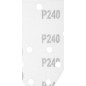 Slipande papper med kardborreband Delta 140 x 140 x 80 mm, K240, 5 st, med hål.