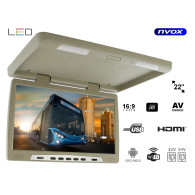 Hängande takmonterad LED-monitor på 22 tum med Android-system, USB, FM, BT, WiFi 12V/24V.