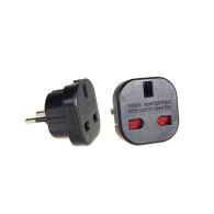 MCE72 Adapter UK-uttag till EU-kontakt svart