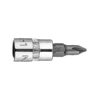 Końcówka wkrętakowa PH1 na nasadce 1/4', krótka, 37 mm