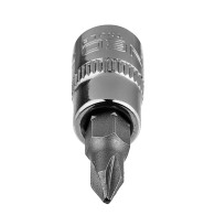 Końcówka wkrętakowa PH1 na nasadce 1/4', krótka, 37 mm
