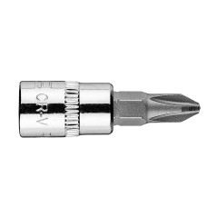 Spetsen på skruvmejseln PH2 på en 1/4-tums fäste, kort, 37 mm.