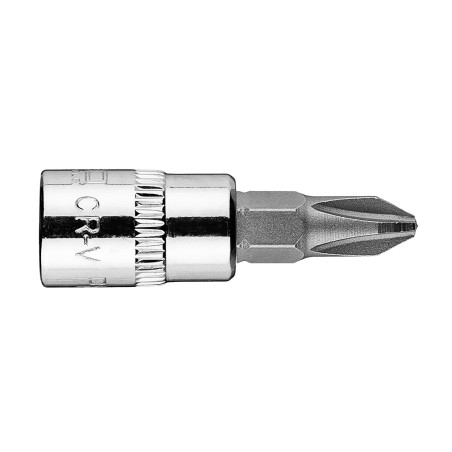 Spetsen på skruvmejseln PH2 på en 1/4-tums fäste, kort, 37 mm.