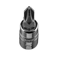 Spetsen på skruvmejseln PH2 på en 1/4-tums fäste, kort, 37 mm.