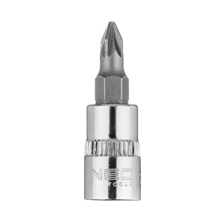 Spetsen på skruvmejseln PZ1 på en 1/4-tums fäste, kort, 37 mm.