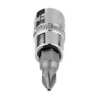 Końcówka wkrętakowa PZ1 na nasadce 1/4', krótka, 37 mm