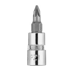 Spetsen på skruvmejseln PZ1 på en 1/4-tums fäste, kort, 37 mm.