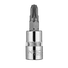 Spetsen på skruvmejseln PZ3 på en 1/4-tums fäste, kort, 37 mm