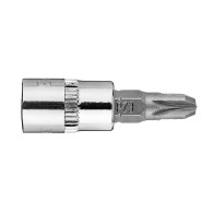 Końcówka wkrętakowa PZ3 na nasadce 1/4', krótka, 37 mm