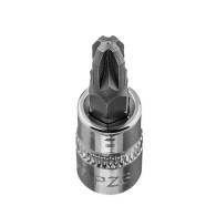 Końcówka wkrętakowa PZ3 na nasadce 1/4', krótka, 37 mm