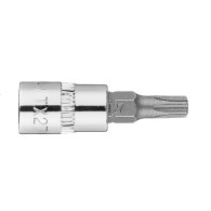 Spetsen TORX TX27 på en 1/4-tums fäste, kort, 37 mm.