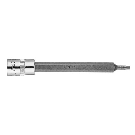 Spetsen TORX TX10 på en 1/4-tums fäste, lång, 87 mm