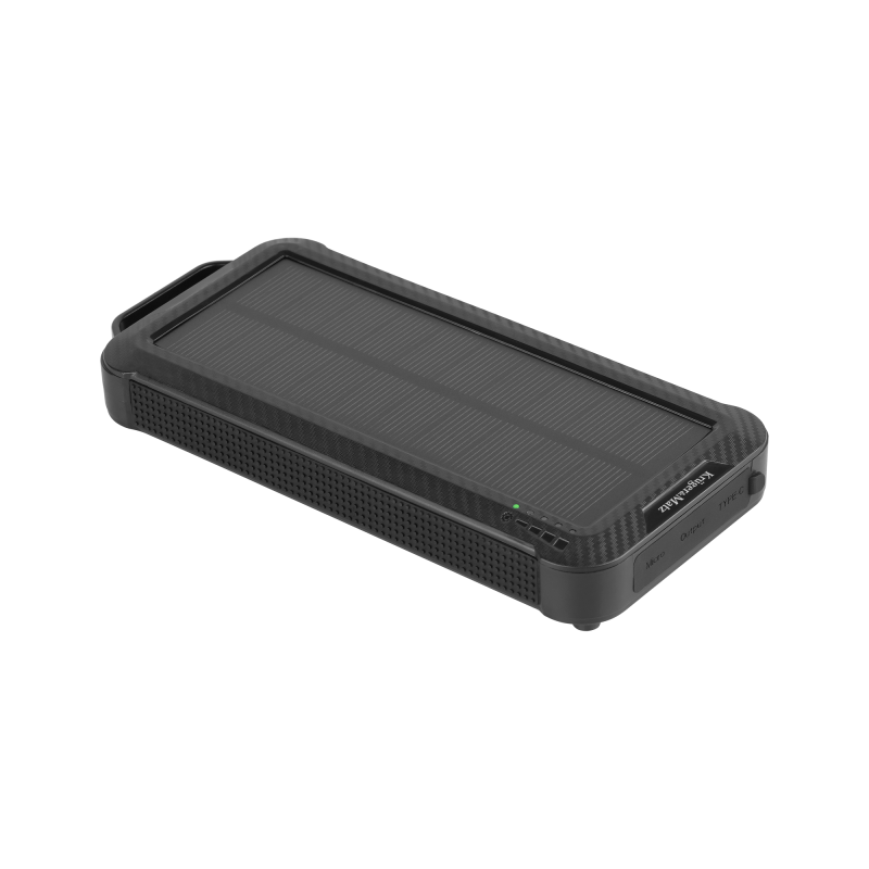 Solcellsladdare PowerBank Kruger&Matz 10000mAh Li-ion med 3 olika ändar