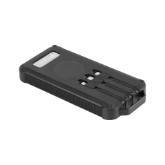 Solcellsladdare PowerBank Kruger&Matz 10000mAh Li-ion med 3 olika ändar | HandlaSmidigt.se