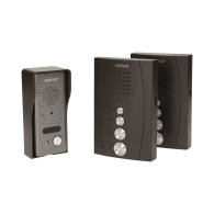 En enfamiljshemlarm med intercom, handsfree, svart ELUVIO INTERCOM.